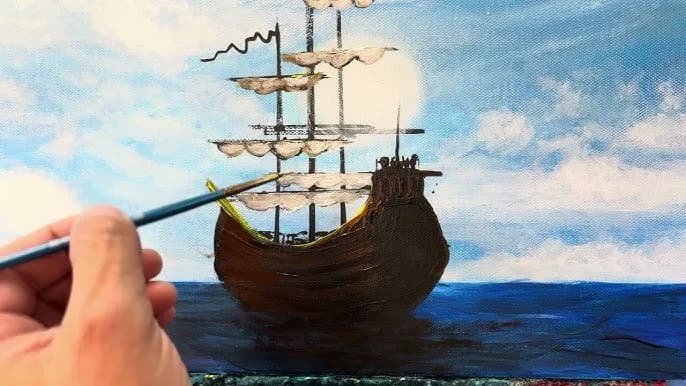 Narysuj statek na morzu: Proste triki dla początkujących